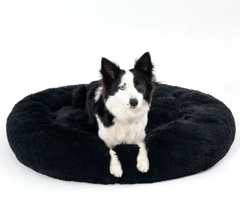 Cozy Curl Donut Dog Bed | Calming Round Pet Bed for Anxious Dogs