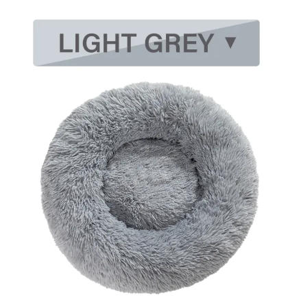 Cozy Curl Donut Dog Bed | Calming Round Pet Bed for Anxious Dogs